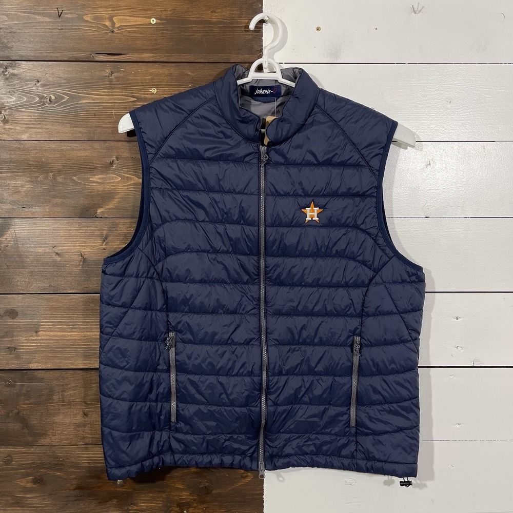 Johnnie-O Quilted Lightweight Puffer Vest Mens XL Houston Astros Golf